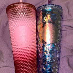 Starbucks Pink and Iridescent Tumbler